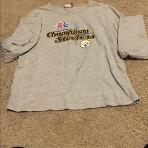 steelers long sleeve super bowl girls medium-large
